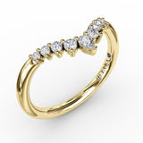 Prong Set Curved Diamond Band