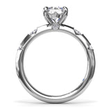 Raindrop Diamond Engagement Ring