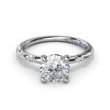 Raindrop Diamond Engagement Ring