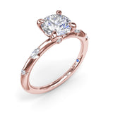 Raindrop Diamond Engagement Ring