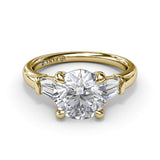 Tapered Baguette Diamond Engagement Ring
