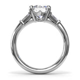 Tapered Baguette Diamond Engagement Ring