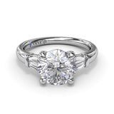 Tapered Baguette Diamond Engagement Ring