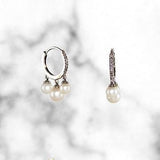 Pearl Huggie Earrings