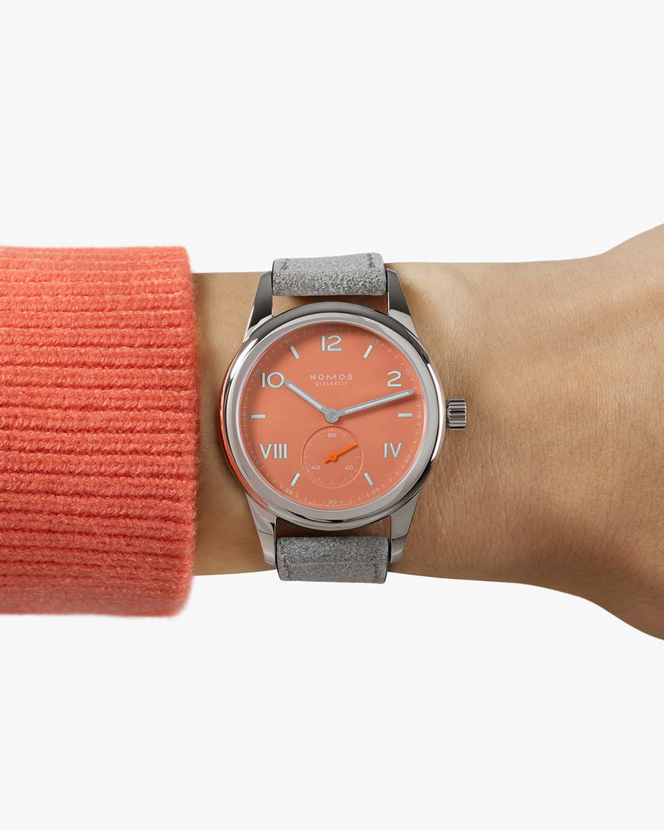 NOMOS Glash tte Club Campus 36 Cream Coral Scherer s Jewelers