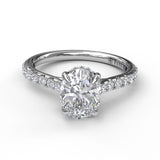 Classic Oval Cut Solitaire With Hidden Halo - Scherer's Jewelers