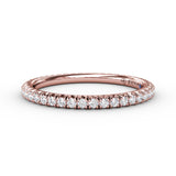 Delicate Modern Pave Diamond Eternity Band