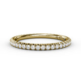 Delicate Modern Pave Diamond Eternity Band