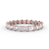 Emerald Cut East-West Diamond Eternity Band