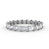 Emerald Cut East-West Diamond Eternity Band