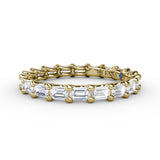 Emerald Cut East-West Diamond Eternity Band