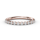 Single Prong Set Diamond Band