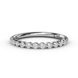 Single Prong Set Diamond Band