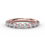 Single Prong Set Diamond Band