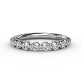 Single Prong Set Diamond Band