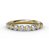 Single Prong Set Diamond Band