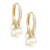 Pearl Huggie Earrings