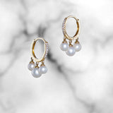Pearl Huggie Earrings