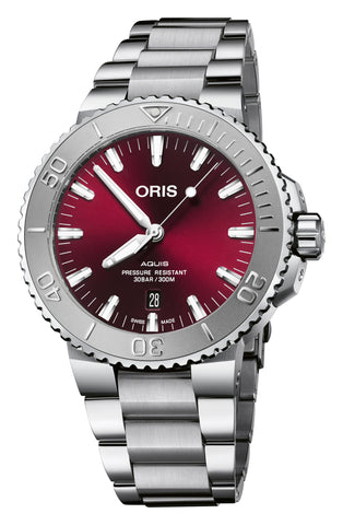 Oris Aquis Date Relief Cherry Dial 43.5mm