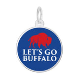 Let's Go Buffalo Charm: Blue and Red