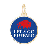 Let's Go Buffalo Charm: Blue and Red
