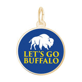 Let's Go Buffalo Charm: Blue and Yellow