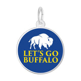 Let's Go Buffalo Charm: Blue and Yellow