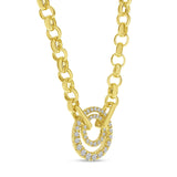 Rolo Chain Diamond Pendant