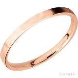 2 mm wide Flat 14K Rose Gold band.