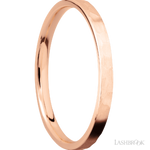 2 mm wide Flat 14K Rose Gold band.