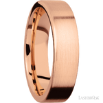 6 mm wide Flat 14K Rose Gold band.