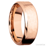 8 mm wide High Bevel 14K Rose Gold band.