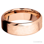 8 mm wide High Bevel 14K Rose Gold band.