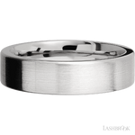 6 mm wide Flat 14K White Gold band.