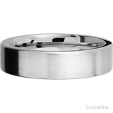 6 mm wide Flat 14K White Gold band.