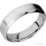 6 mm wide High Bevel Milgrain 14K White Gold band.