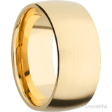 10 mm wide Domed 14K Yellow Gold band.