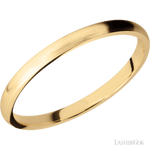 2 mm wide Domed 14K Yellow Gold band.