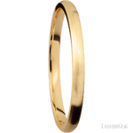 2 mm wide Domed 14K Yellow Gold band.