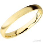 3 mm wide Domed 14K Yellow Gold band.