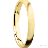 3 mm wide Domed 14K Yellow Gold band.