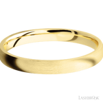 3 mm wide Domed 14K Yellow Gold band.