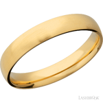 4 mm wide Domed 14K Yellow Gold band.