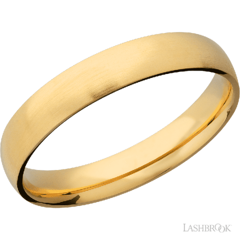 4 mm wide Domed 14K Yellow Gold band.