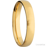 4 mm wide Domed 14K Yellow Gold band.