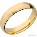 5 mm wide Domed 14K Yellow Gold band.