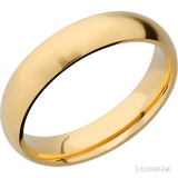 5 mm wide Domed 14K Yellow Gold band.