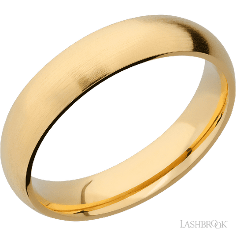 5 mm wide Domed 14K Yellow Gold band.