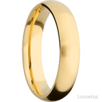 5 mm wide Domed 14K Yellow Gold band.