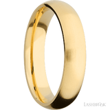 5 mm wide Domed 14K Yellow Gold band.